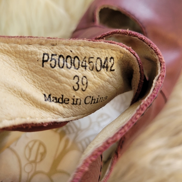 Fly London Yasi Mary Jane Shoes in Burgundy 39 - Picture 9 of 9